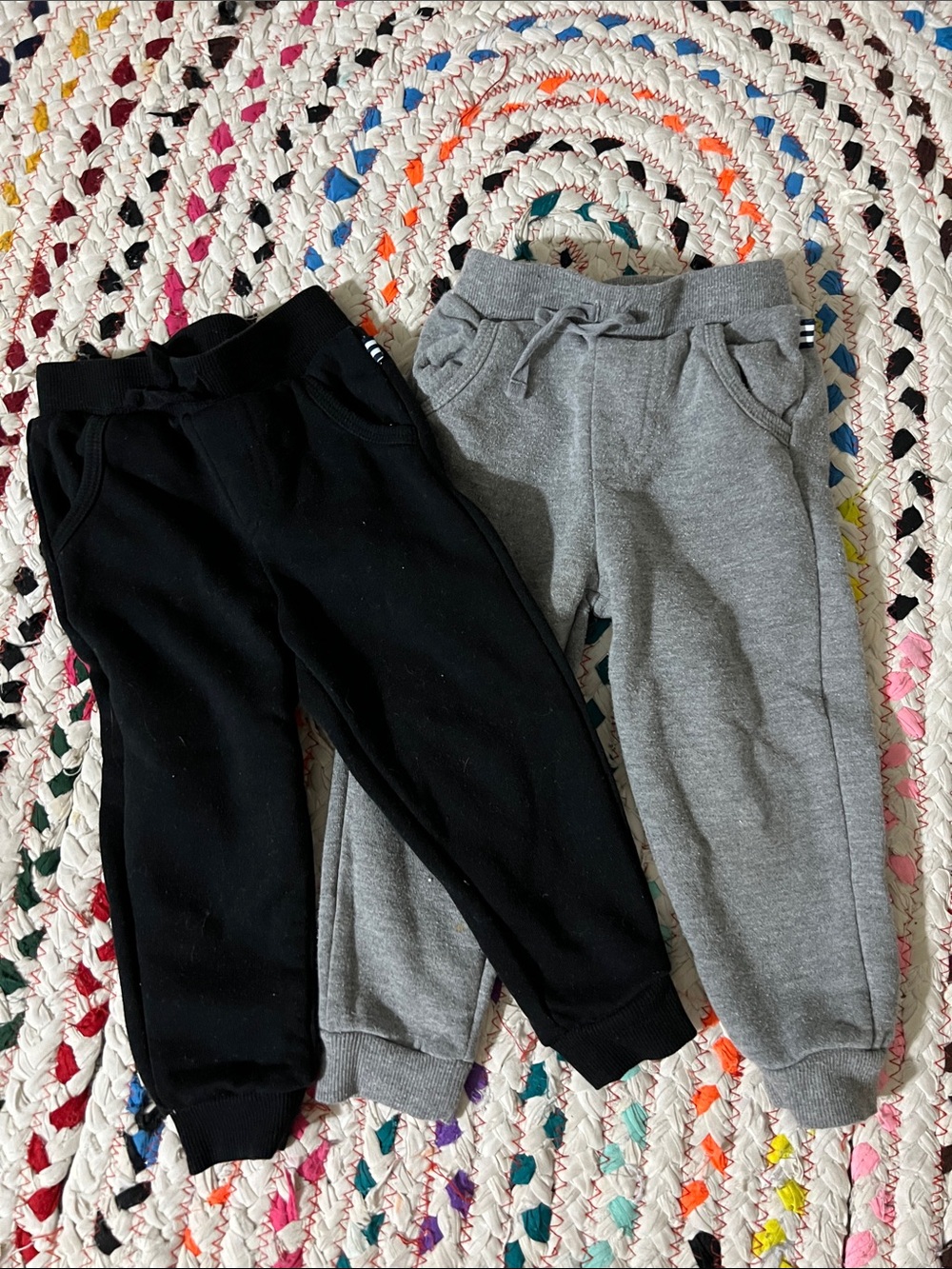 Splendid Boys 2T' Cozy cotton Jogger Pants - Black & Heather Gray qty 2